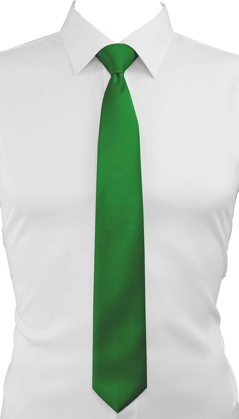 Trilece Ties for Men - Mens Solid Color Formal Necktie and Pocket Square Sets - Image 2